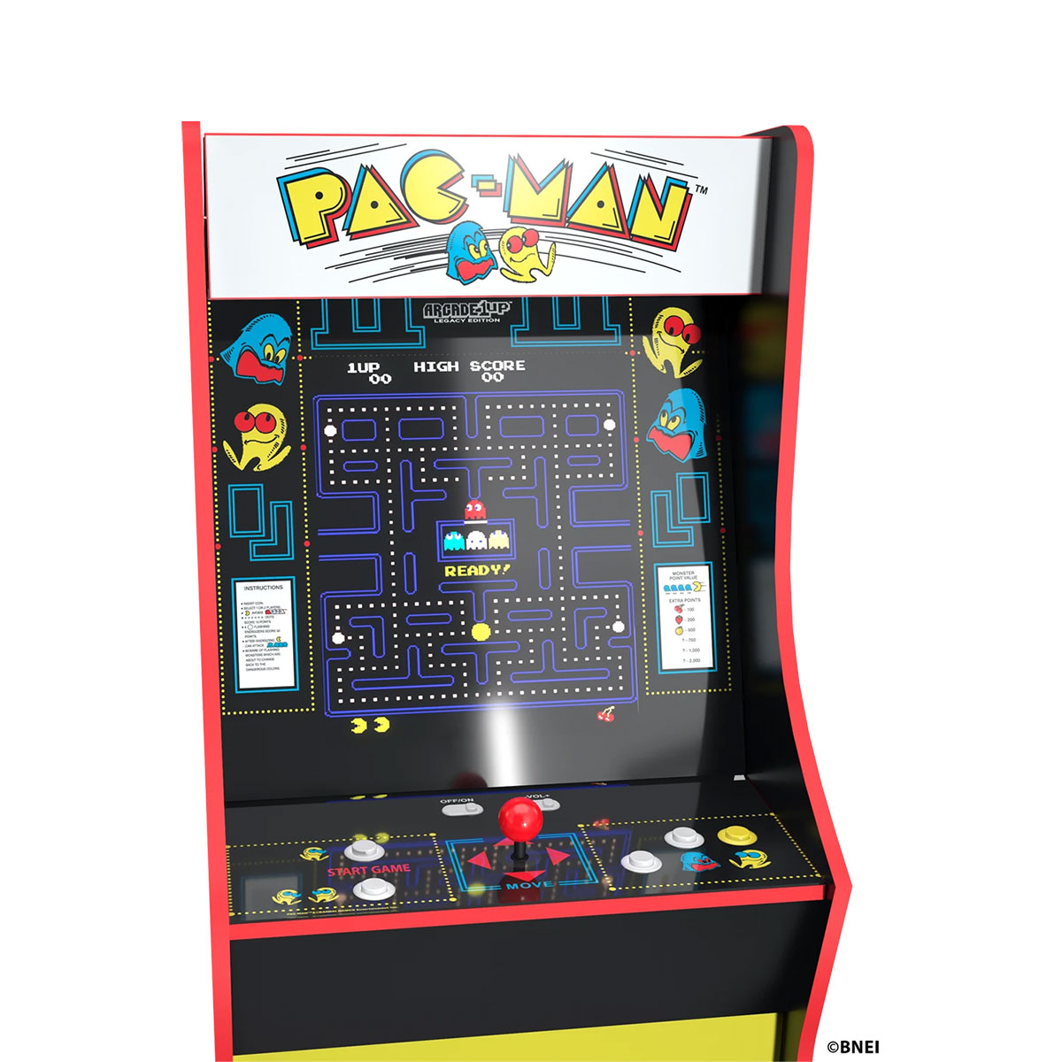 Pac-Man Arcade Cabinet with Custom Riser Brand New Arcade1Up 